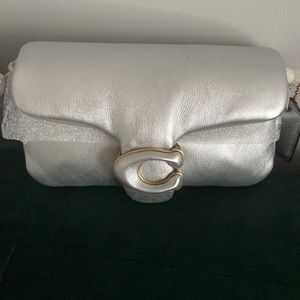 COACH, the Metallic Soft Calf Leather Pillow Tabby 18 Shoulder Bag